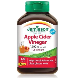 خرید و قیمت کپسول سرکه سیب جمیسون 120 عدد حاوی کرومیوم - مسترفیت