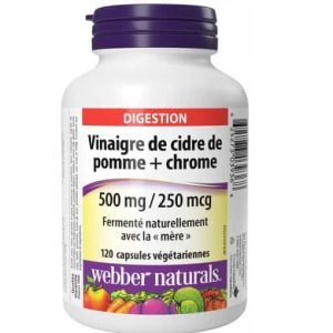 قیمت سرکه سیب وبر نچرالز حاوی کروم 120 عدد برای چربی سوزی