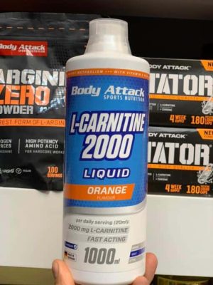 ال کارنیتین 2000 مایع بادی اتک یک لیتری  BODY ATTACK L-CARNITINE LIQUID 2000