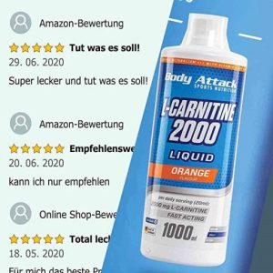 ال کارنیتین 2000 مایع بادی اتک یک لیتری  BODY ATTACK L-CARNITINE LIQUID 2000