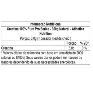 خرید و قیمت پیور کراتین اتلتیکا 300 گرم Atlhetica Creatina 100% Pure - مسترفیت