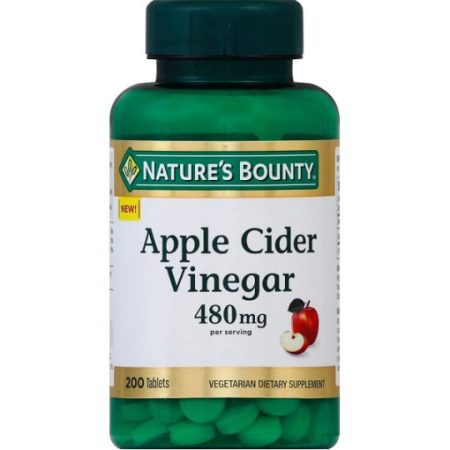 قرص سرکه سیب نیچرز بونتی 480 میلی گرم 200 عدد برای چربی سوزی