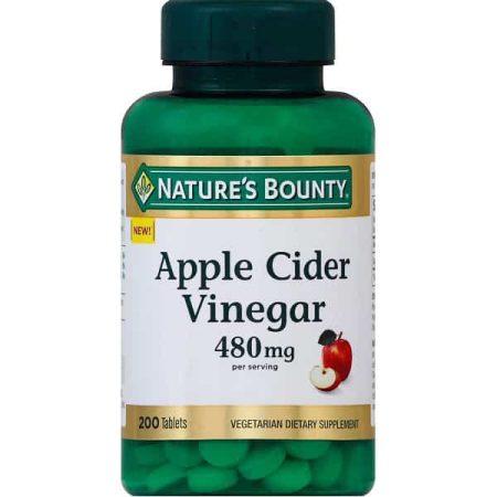 قرص سرکه سیب نیچرز بونتی 480 میلی گرم 200 عدد برای چربی سوزی