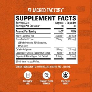 قیمت چربی سوز برن ایکس تی جکد فکتوری 60 عدد Jacked Factory Burn-XT