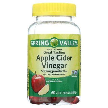 پاستیل سرکه سیب اسپرینگ والی 60 عددی Spring Valley Gummies, Apple Cider Vinegar, 500 mg - مسترفیت
